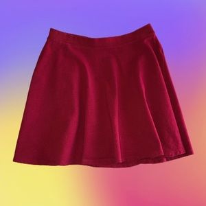 MAROON BURGUNDY MINI SKIRT